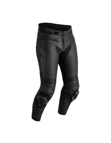 RST Sabre CE Leather Pants - Black/Black Size XXL Short Leg