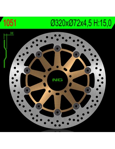 NG BRAKES Floating brake disc - 1051