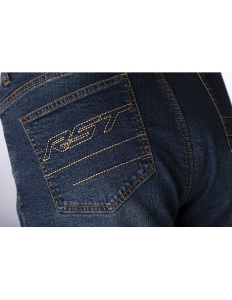 RST x Kevlar® Straight Leg 2 CE Reinforced Ladies Textile Pants - Midnight Blue Denim Size S