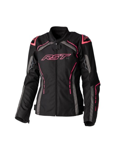 Jachetă textilă RST Ladies S1 CE - Negru/Roz Neon Mărimea XXL Negru și Roz Neon