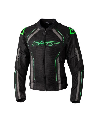 RST S1 Mesh CE Textile Jacket - Black/Neon Green Size S