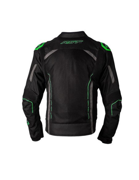 RST S1 Mesh CE Textile Jacket - Black/Neon Green Size S