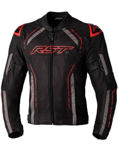 RST S1 Mesh CE Textile Jacket - Black/Red Size 3XL