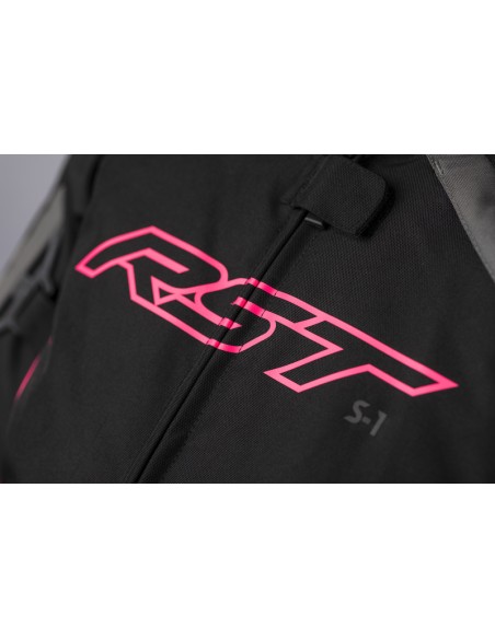 Jachetă textilă RST Ladies S1 Mesh CE - Negru/Roz Neon Mărimea XS Negru și Roz Neon