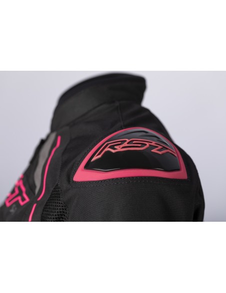 Jachetă textilă RST Ladies S1 Mesh CE - Negru/Roz Neon Mărimea XS Negru și Roz Neon