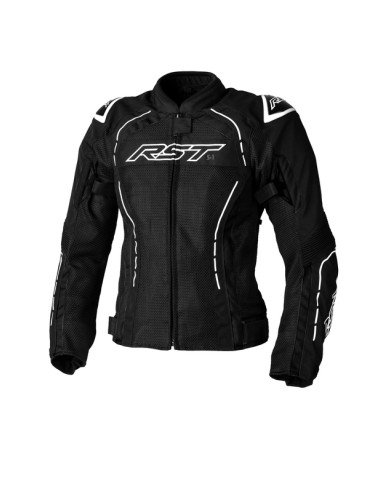 Jachetă textilă RST Ladies S1 Mesh CE - Negru/Alb Mărimea S Alb-negru
