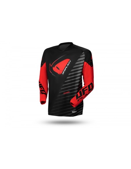 Tricou Kimura Motocross UFO Negru/Roșu Mărimea 3XL Negru și Roșu XXXL
