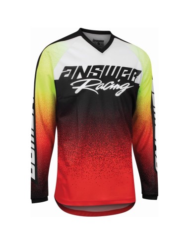ANSWER A22 Syncron Prism Jersey Roșu/Hyper Acid Mărimea M Galben Neon și Roșu
