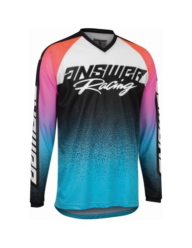 ANSWER A22 Syncron Prism Jersey Turcoaz/Hyper Portocaliu Mărimea L Albastru și Portocaliu Neon