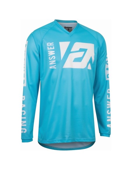 ANSWER A22 Syncron Merge Tricou pentru copii Turcoaz/Alb Mărimea L Albastru și Alb