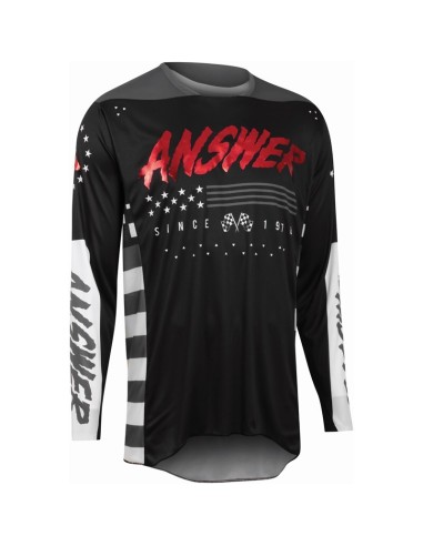 ANSWER A22 Elite Redzone Jersey Black/Red Size S Black & Red