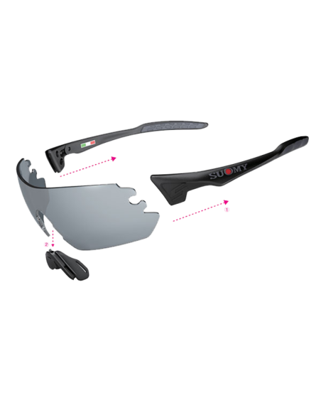 SUOMY Sunglasses Sanremo Black White Blue