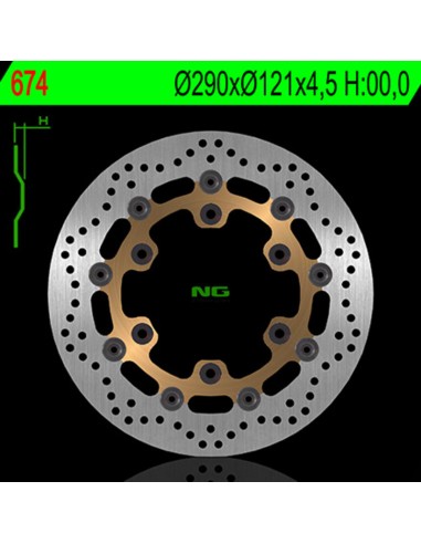 NG BRAKES Floating brake disc - 674