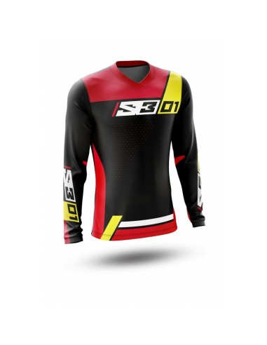 S3 Collection 01 Jersey - Black/Red Size S