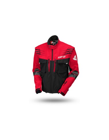 UFO Taiga Jacket Black/Red Size XXL