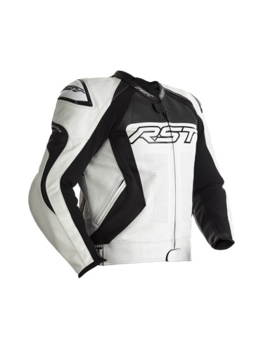 RST Tractech EVO 4 Jacket Leather - White/Black Size M