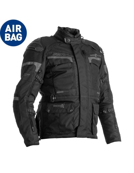 Jachetă textilă RST Adventure-X Airbag - Negru Mărimea M