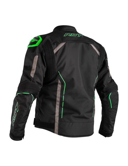 Jachetă RST S-1 Textil Negru/Gri/Verde Neon Mărimea M Negru & Verde Neon