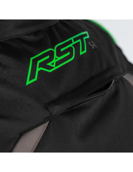 Jachetă RST S-1 Textil Negru/Gri/Verde Neon Mărimea M Negru & Verde Neon