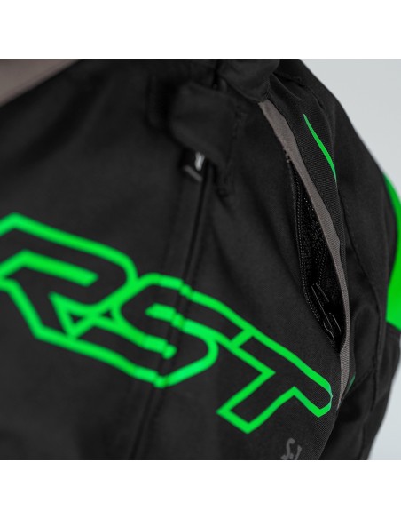 Jachetă RST S-1 Textil Negru/Gri/Verde Neon Mărimea M Negru & Verde Neon