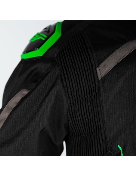Jachetă RST S-1 Textil Negru/Gri/Verde Neon Mărimea M Negru & Verde Neon