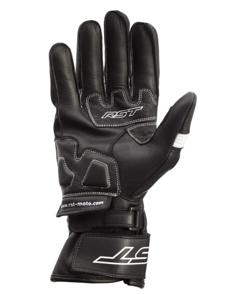 RST Pilot CE Gloves Leather - Black/White Size XL