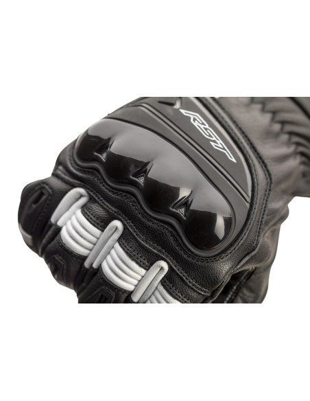 RST Pilot CE Gloves Leather - Black/White Size XL