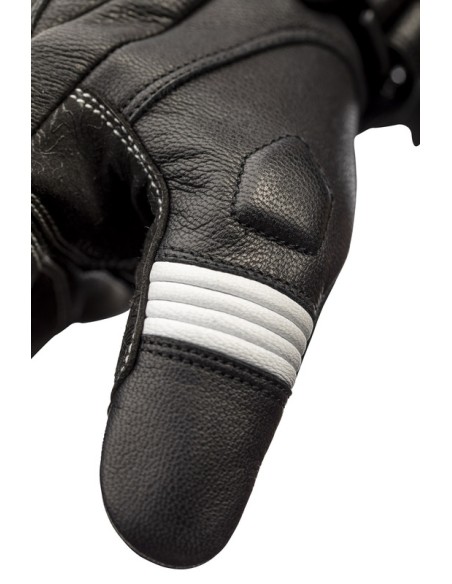 RST Pilot CE Gloves Leather - Black/White Size XL