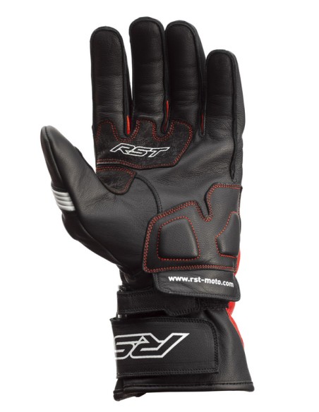 RST Pilot CE Gloves Leather - Black/Red/White Size 2XL