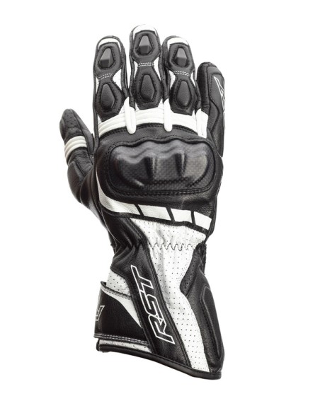 RST Axis CE Gloves Leather - White Size M