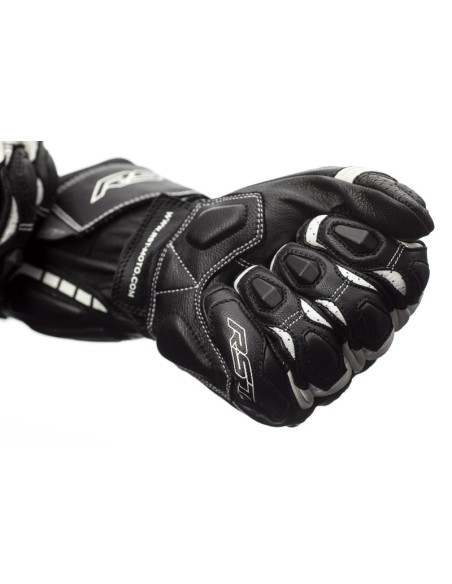 RST Axis CE Gloves Leather - White Size M