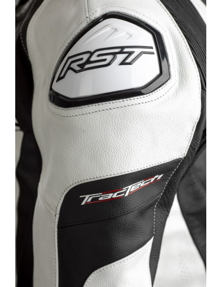 Costum din piele RST Tractech EVO 4 CE Race - Alb/Negru Mărimea M