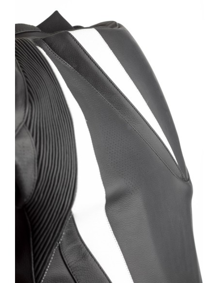 Costum din piele RST Tractech EVO 4 CE Race - Negru cu dungi albe Mărimea XS