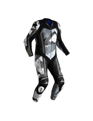 RST Pro Series Leather Airbag Suit - Grey/Camo Size S Camo & Grey