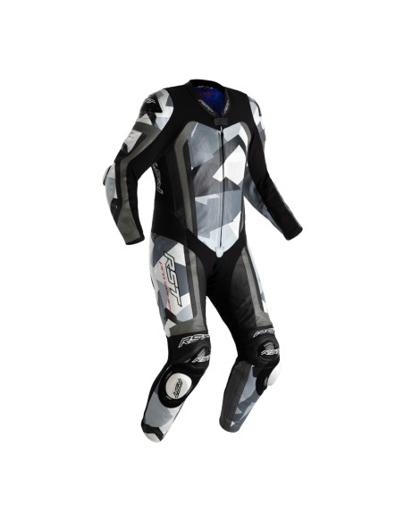RST Pro Series Leather Airbag Suit - Grey/Camo Size S Camo & Grey