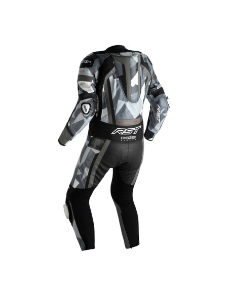 RST Pro Series Leather Airbag Suit - Grey/Camo Size S Camo & Grey