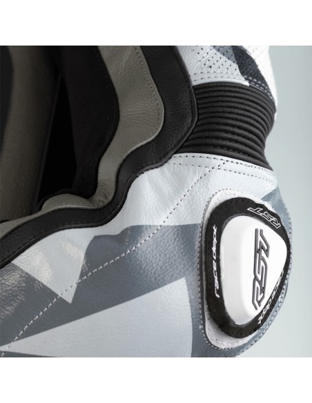 RST Pro Series Leather Airbag Suit - Grey/Camo Size S Camo & Grey