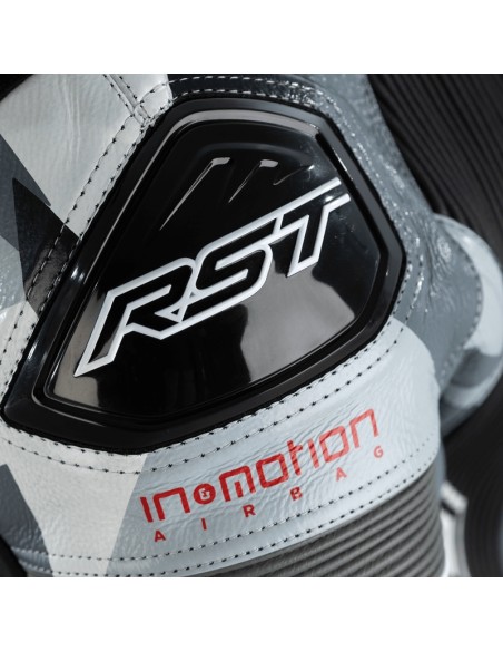 RST Pro Series Leather Airbag Suit - Grey/Camo Size S Camo & Grey