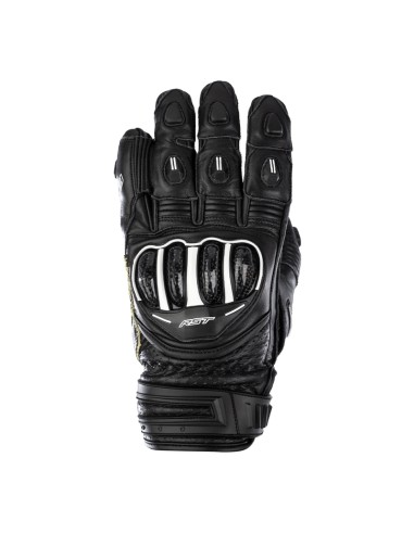 RST TracTech Evo 4 Short Leather Gloves Black Size M