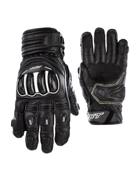 RST TracTech Evo 4 Short Leather Gloves Black Size XL