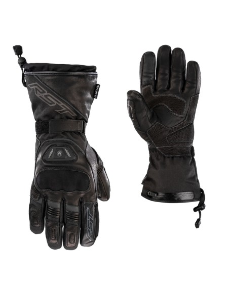 RST Paragon 6 Mănuși impermeabile încălzite din piele/textil Negru Mărimea S