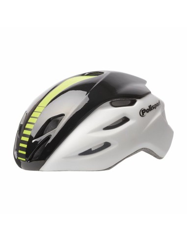 POLISPORT Helmet Aero-R White/Blazck/ Fluo Yellow Size L