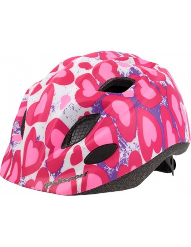 POLISPORT Junior Helmet Glitter Size S with Hanger Glitter Hearts