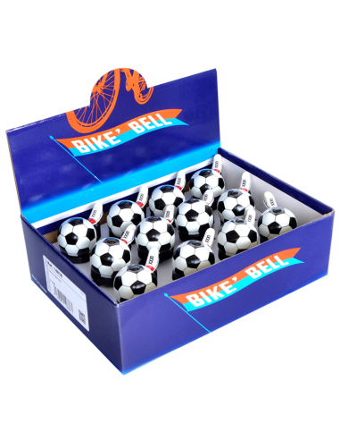 V BIKE Box Of 12 Bike Bells, Soccer Ball V BIKE Box Of 12 Bike Bells, Soccer Ball