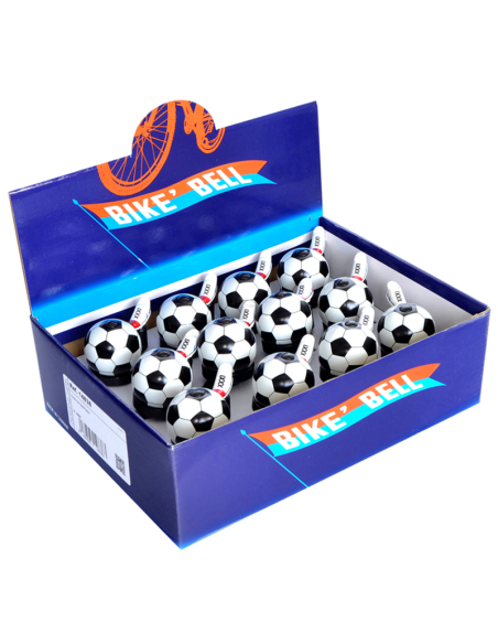 V BIKE Box Of 12 Bike Bells, Soccer Ball