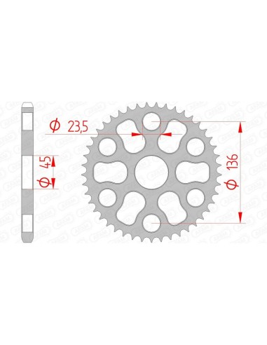 Pinion standard din oțel AFAM 12325 - 428