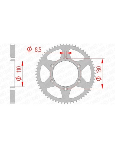AFAM Steel Standard Rear Sprocket 116100 - 420