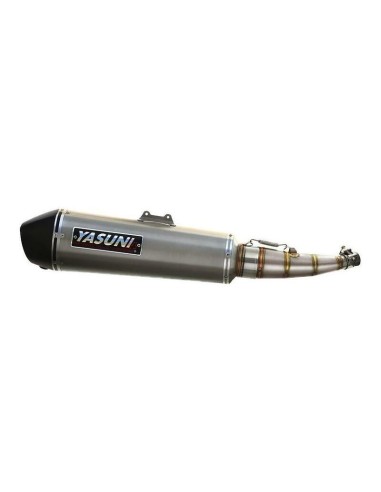 YASUNI Replacement Muffler - Aluminium look Titanium/ABS