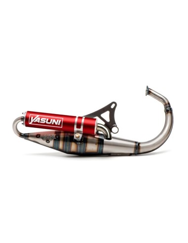 YASUNI Scooter Z Full Exhaust System - Steel/Aluminium Red