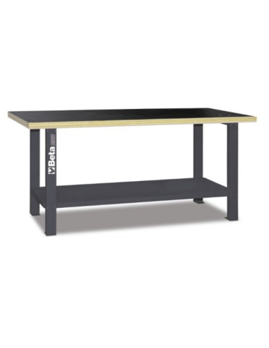 BETA  C56B Workbench with Wood Top - Grey